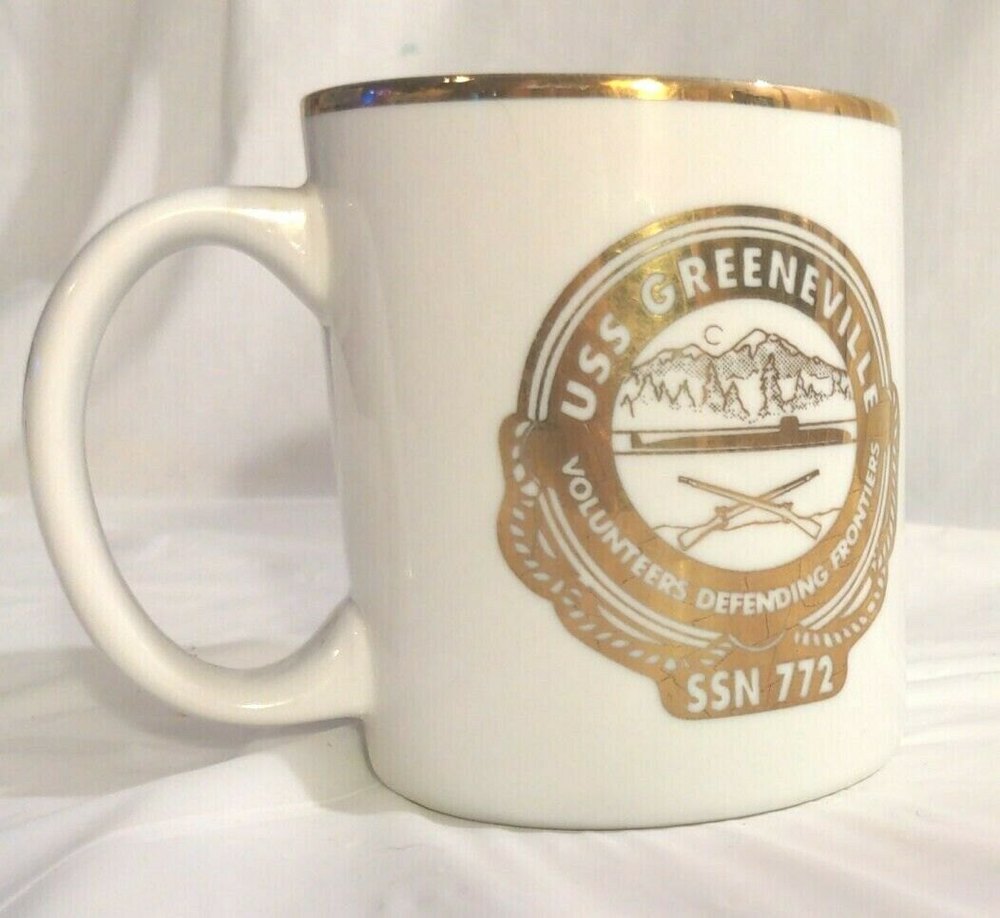 Nuclear Attack Submarine USS Greenville TN SSN 772 Coffee Mug Andrew Johnson